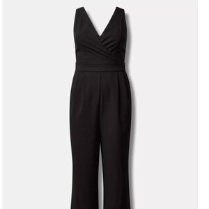 Torrid Studio Knit Surplice Tie Back Jumpsuit Sz 24